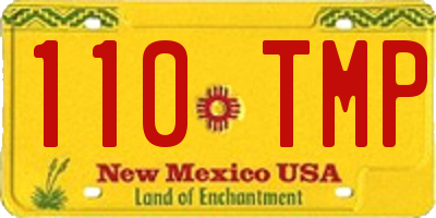 NM license plate 110TMP