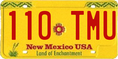 NM license plate 110TMU