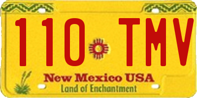 NM license plate 110TMV