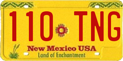 NM license plate 110TNG
