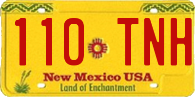 NM license plate 110TNH