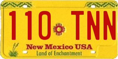 NM license plate 110TNN