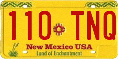 NM license plate 110TNQ