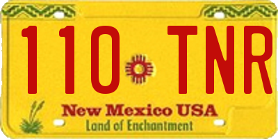 NM license plate 110TNR
