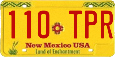 NM license plate 110TPR