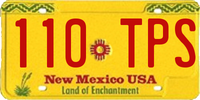 NM license plate 110TPS
