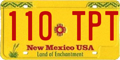 NM license plate 110TPT
