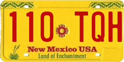 NM license plate 110TQH