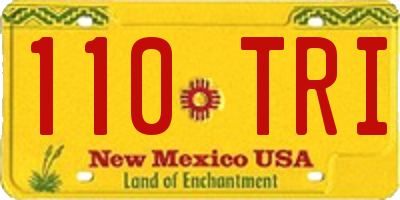 NM license plate 110TRI