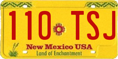 NM license plate 110TSJ