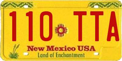 NM license plate 110TTA