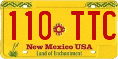 NM license plate 110TTC