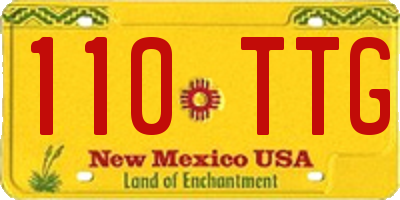 NM license plate 110TTG