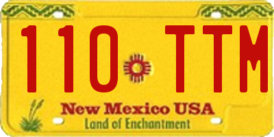 NM license plate 110TTM