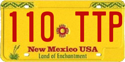 NM license plate 110TTP