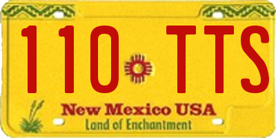 NM license plate 110TTS