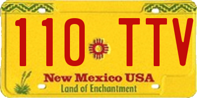 NM license plate 110TTV