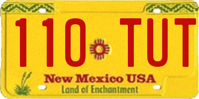 NM license plate 110TUT