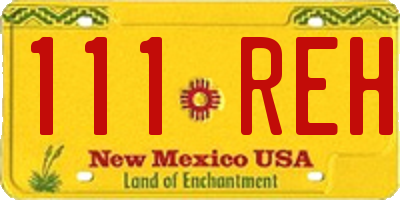 NM license plate 111REH