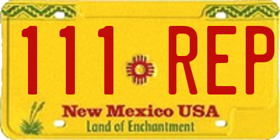 NM license plate 111REP
