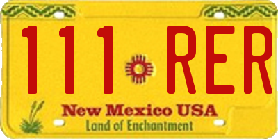 NM license plate 111RER