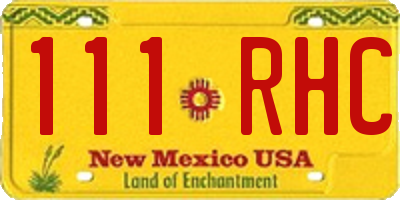 NM license plate 111RHC
