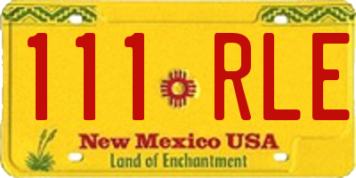 NM license plate 111RLE