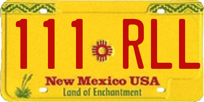 NM license plate 111RLL