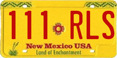 NM license plate 111RLS