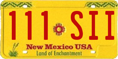 NM license plate 111SII