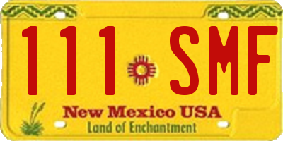 NM license plate 111SMF