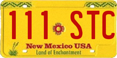 NM license plate 111STC