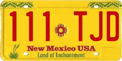 NM license plate 111TJD