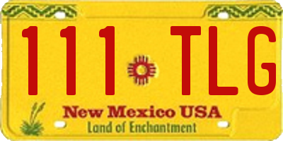 NM license plate 111TLG
