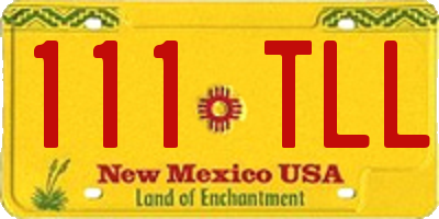 NM license plate 111TLL