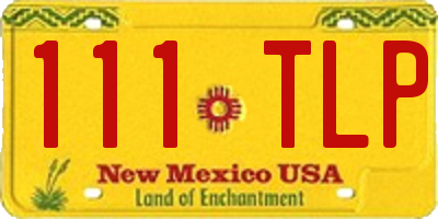 NM license plate 111TLP