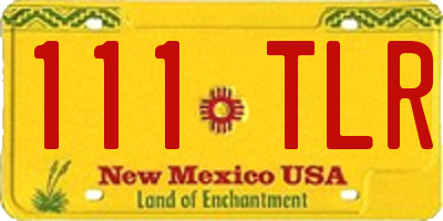 NM license plate 111TLR