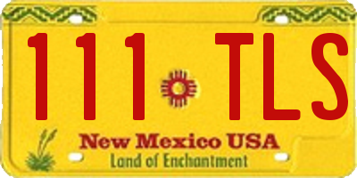 NM license plate 111TLS