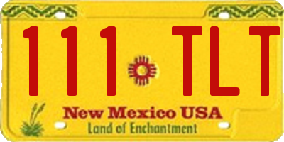NM license plate 111TLT