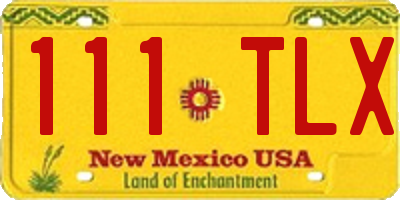 NM license plate 111TLX