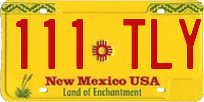 NM license plate 111TLY