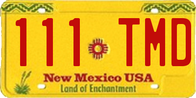 NM license plate 111TMD