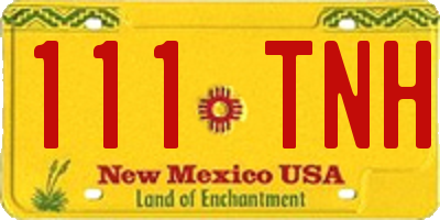 NM license plate 111TNH