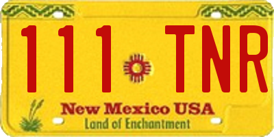 NM license plate 111TNR