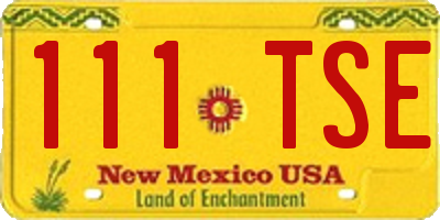 NM license plate 111TSE