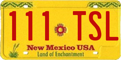 NM license plate 111TSL