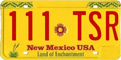 NM license plate 111TSR