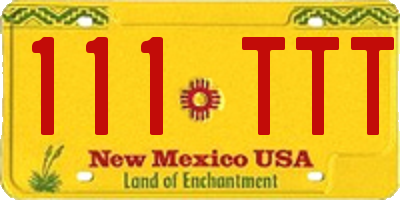 NM license plate 111TTT