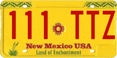 NM license plate 111TTZ