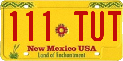 NM license plate 111TUT